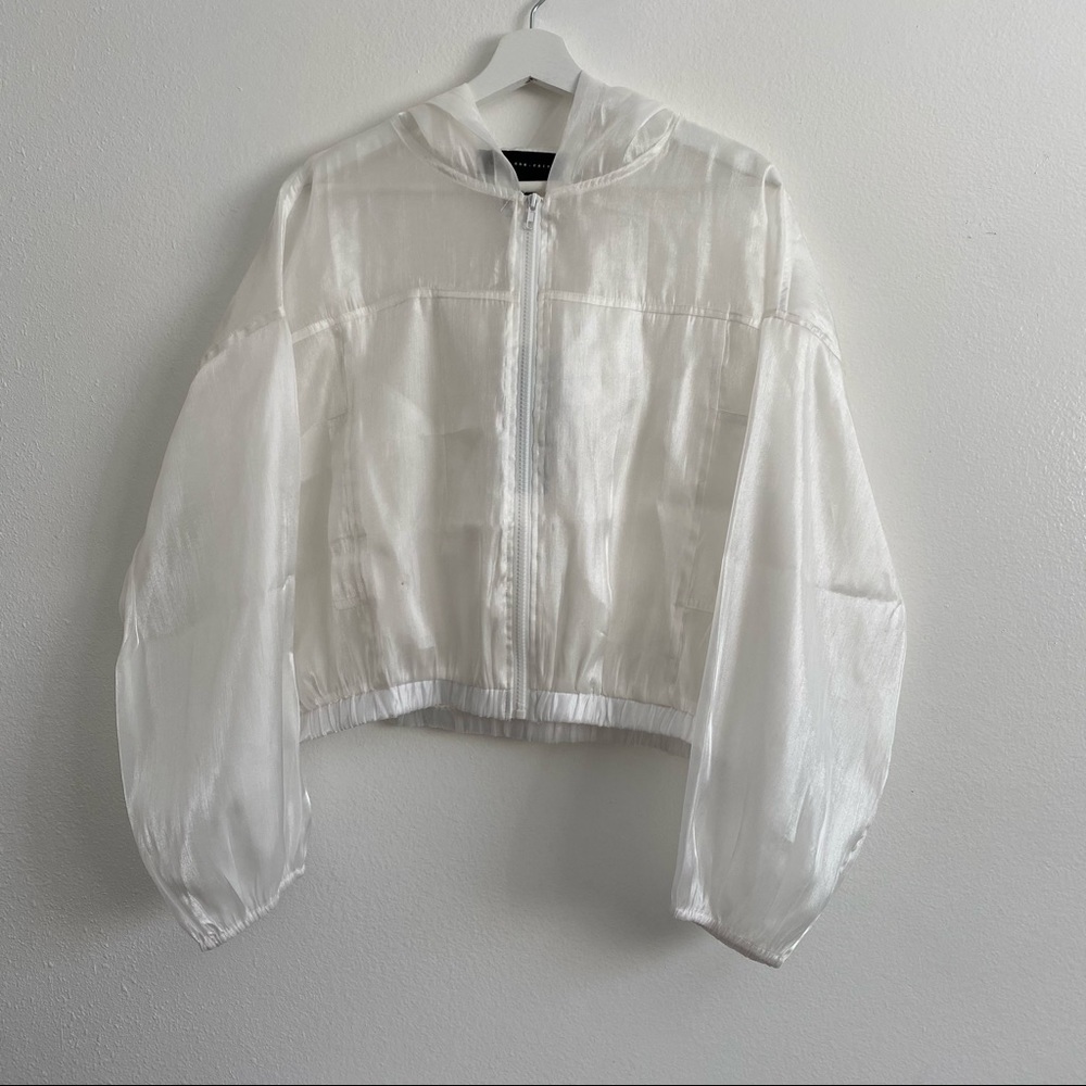 NWT Organza Sheer Bomber Jacket